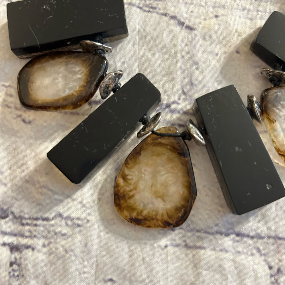 Chico’s Statement Necklace Large Irregular Shaped… - image 2